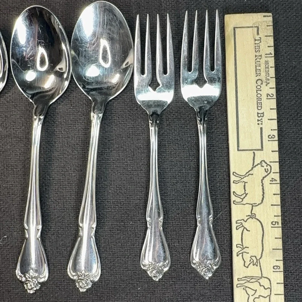 1881 Rogers Oneida ARBOR TRUE‎ ROSE Stainless Flatware 13 pc Mixed Lot
